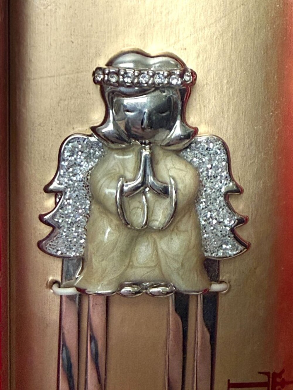 Trifari Angel Bookmark Gift Box Vintage New Old Stock Elegant Design 4.5 inches